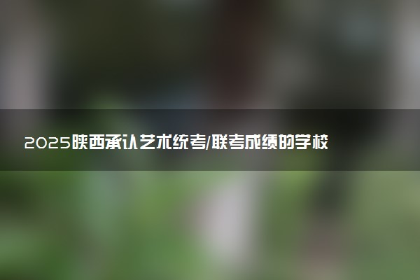 2025陕西承认艺术统考/联考成绩的学校及专业 最新汇总