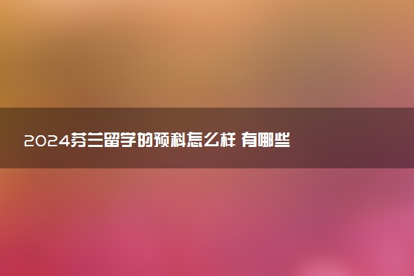 2024芬兰留学的预科怎么样 有哪些