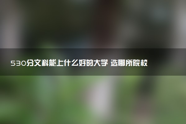 530分文科能上什么好的大学 选哪所院校最好