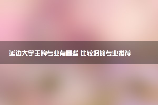 延边大学王牌专业有哪些 比较好的专业推荐