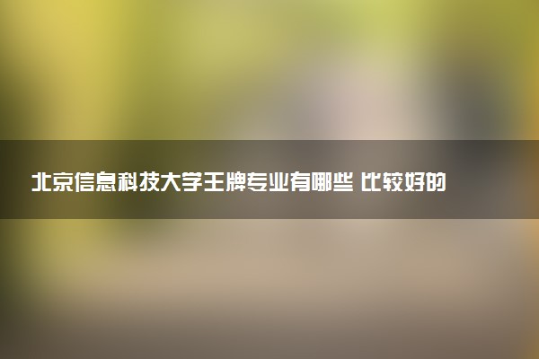 北京信息科技大学王牌专业有哪些 比较好的专业推荐