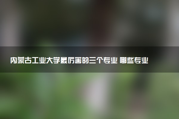 内蒙古工业大学最厉害的三个专业 哪些专业好就业