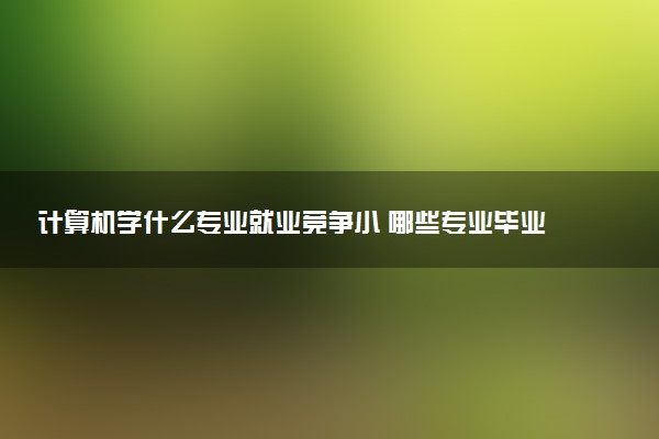 计算机学什么专业就业竞争小 哪些专业毕业就高薪