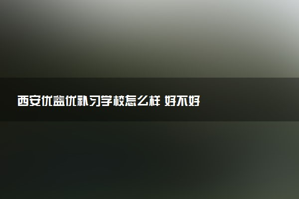 西安优益优补习学校怎么样 好不好