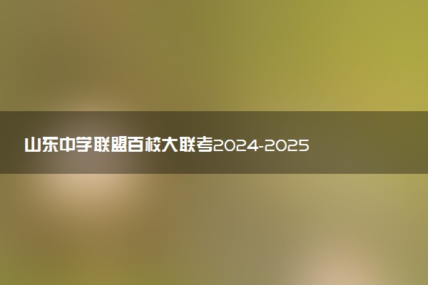 山东中学联盟百校大联考2024-2025学年高三上12月学情诊断试题及答案汇总