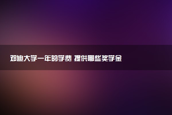 邓迪大学一年的学费 提供哪些奖学金