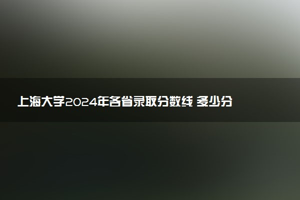 上海大学2024年各省录取分数线 多少分能考上