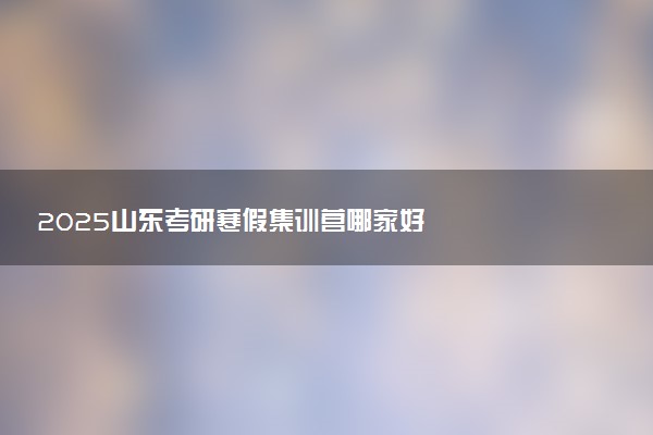 2025山东考研寒假集训营哪家好