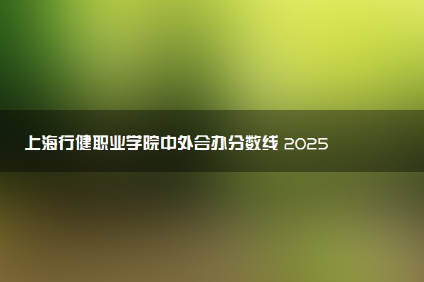 上海行健职业学院中外合办分数线 2025多少分能录取