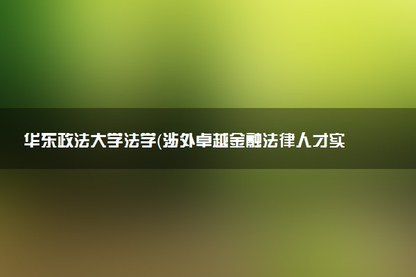华东政法大学法学（涉外卓越金融法律人才实验班）专业怎么样 录取分数线多少