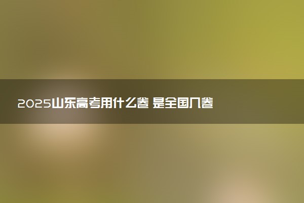 2025山东高考用什么卷 是全国几卷