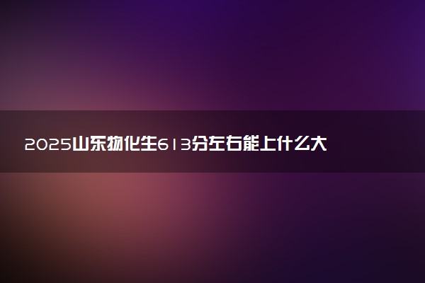 2025山东物化生613分左右能上什么大学 可以报考的院校名单