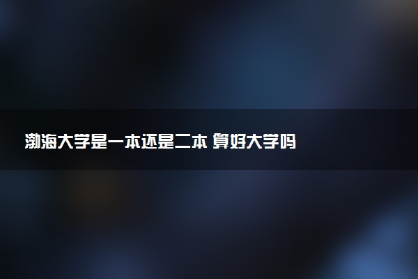渤海大学是一本还是二本 算好大学吗