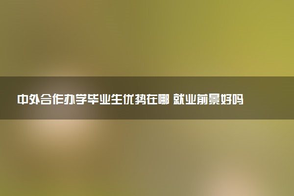 中外合作办学毕业生优势在哪 就业前景好吗