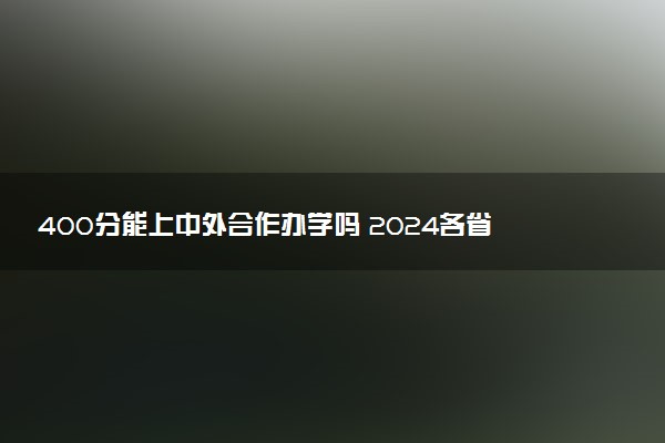 400分能上中外合作办学吗 2024各省分数线一览