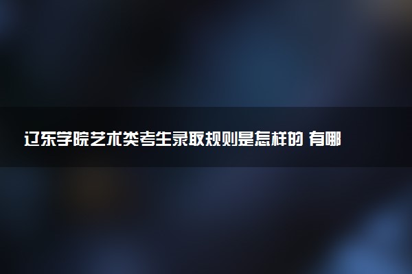 辽东学院艺术类考生录取规则是怎样的 有哪些要求