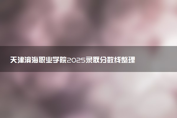 天津滨海职业学院2025录取分数线整理 最低多少分可以考上