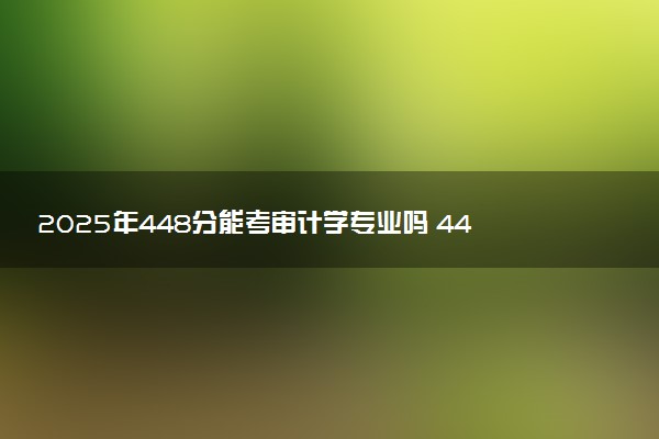2025年448分能考审计学专业吗 448分审计学专业大学推荐