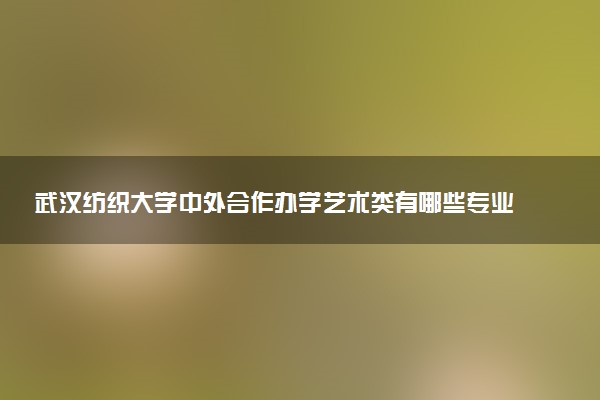 武汉纺织大学中外合作办学艺术类有哪些专业 值得读吗