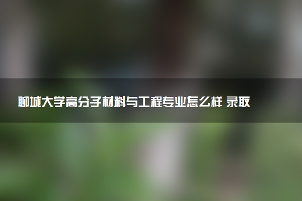 聊城大学高分子材料与工程专业怎么样 录取分数线多少