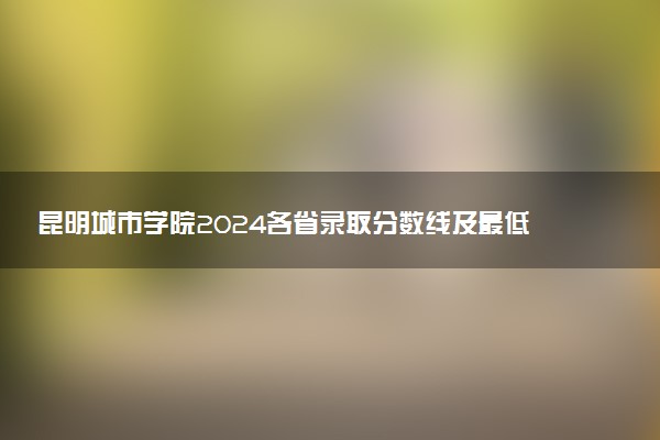 昆明城市学院2024各省录取分数线及最低位次是多少