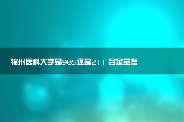 锦州医科大学是985还是211 含金量怎么样