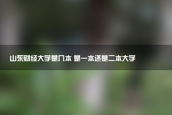 山东财经大学是几本 是一本还是二本大学