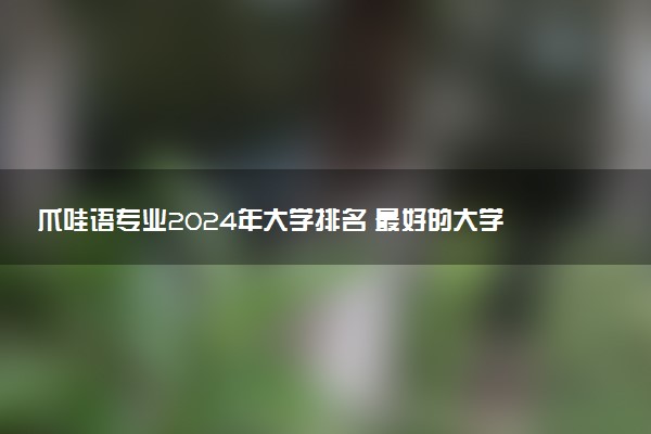 爪哇语专业2024年大学排名 最好的大学排行榜