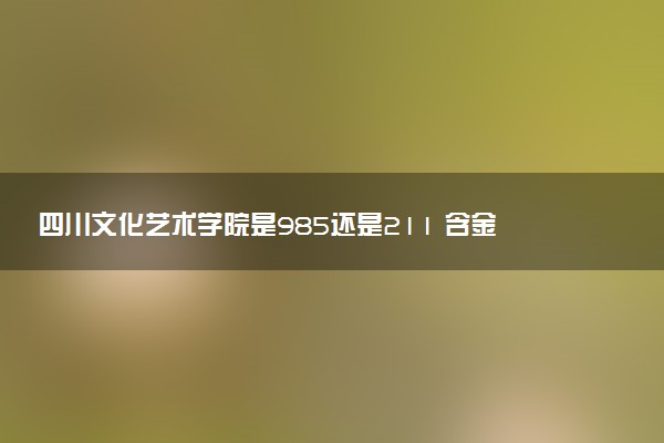 四川文化艺术学院是985还是211 含金量怎么样