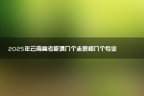 2025年云南高考能填几个志愿和几个专业