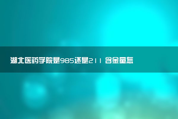 湖北医药学院是985还是211 含金量怎么样