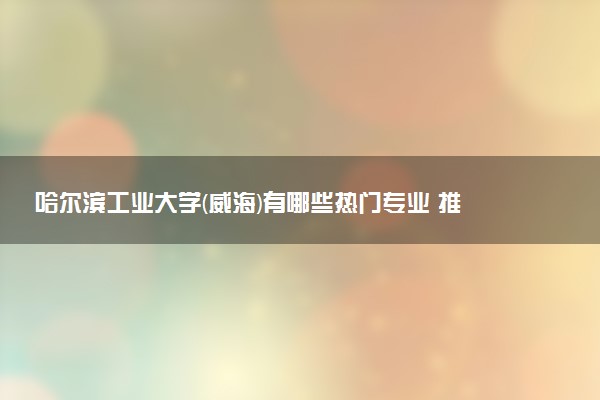 哈尔滨工业大学(威海)有哪些热门专业 推荐的王牌专业
