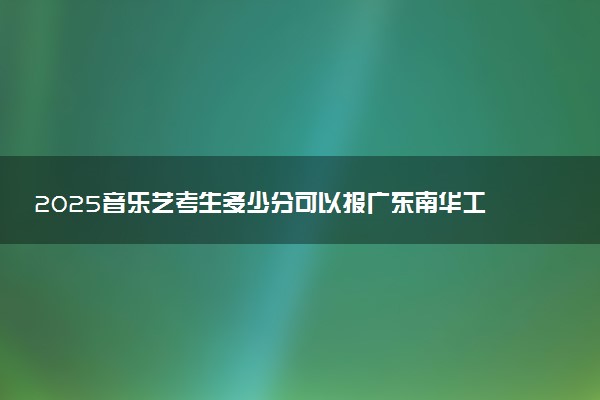 2025音乐艺考生多少分可以报广东南华工商职业学院