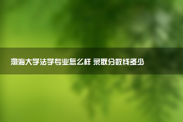 渤海大学法学专业怎么样 录取分数线多少