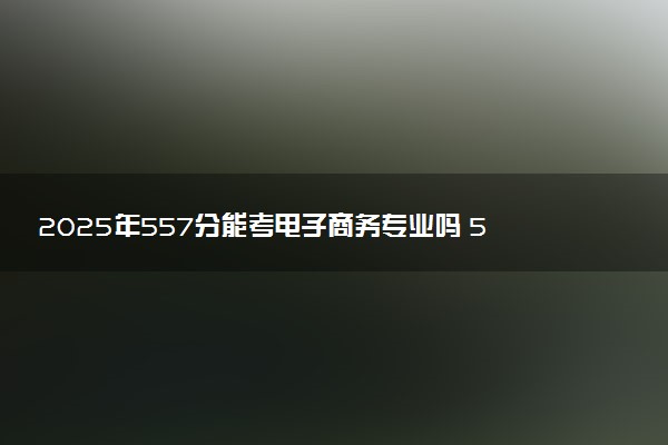 2025年557分能考电子商务专业吗 557分电子商务专业大学推荐