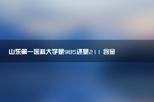 山东第一医科大学是985还是211 含金量怎么样