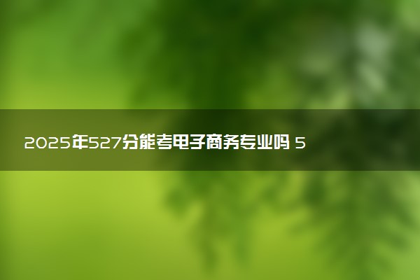 2025年527分能考电子商务专业吗 527分电子商务专业大学推荐