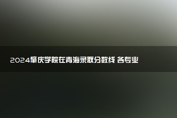 2024肇庆学院在青海录取分数线 各专业分数及位次