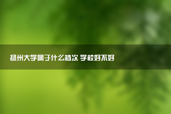 扬州大学属于什么档次 学校好不好