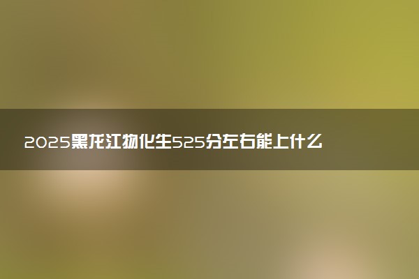 2025黑龙江物化生525分左右能上什么大学 可以报考的院校名单
