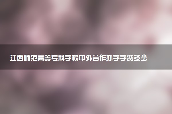 江西师范高等专科学校中外合作办学学费多少钱 各专业收费标准