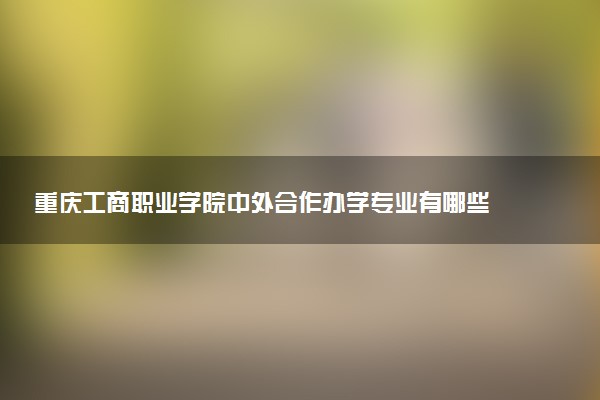 重庆工商职业学院中外合作办学专业有哪些 好就业吗