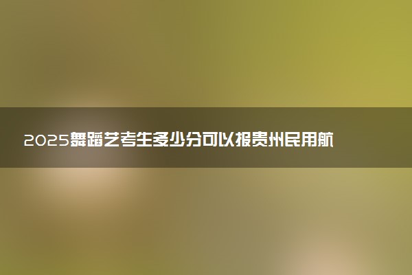 2025舞蹈艺考生多少分可以报贵州民用航空职业学院