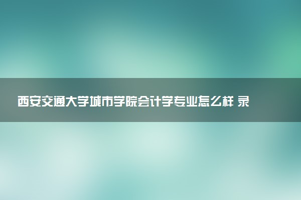 西安交通大学城市学院会计学专业怎么样 录取分数线多少
