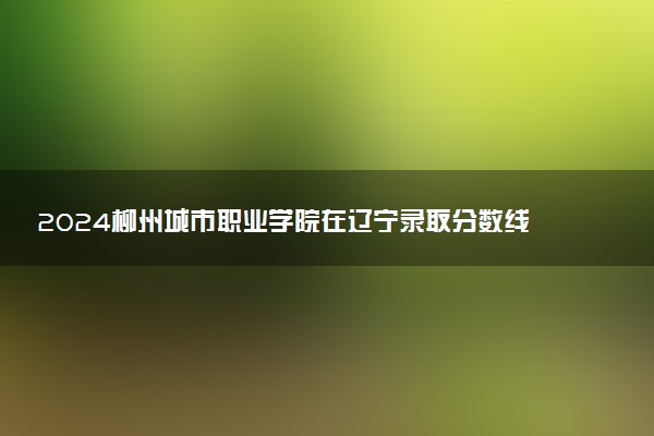 2024柳州城市职业学院在辽宁录取分数线 各专业分数及位次