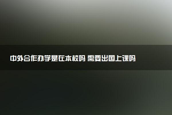 中外合作办学是在本校吗 需要出国上课吗