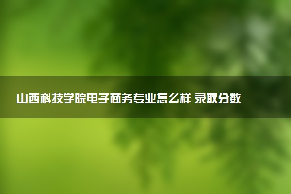 山西科技学院电子商务专业怎么样 录取分数线多少