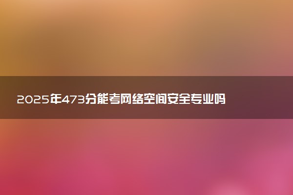 2025年473分能考网络空间安全专业吗 473分网络空间安全专业大学推荐