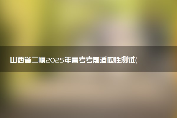 山西省二模2025年高考考前适应性测试（冲刺卷）试题及答案汇总