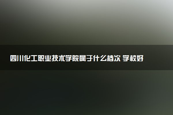 四川化工职业技术学院属于什么档次 学校好不好